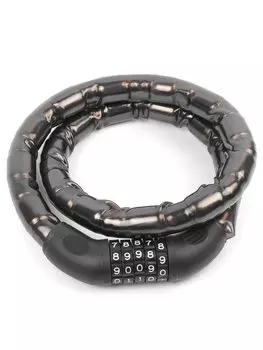 Замок велосипедный Vinca Sport, кодовый 22*1000мм, черный тросик, VS 8366