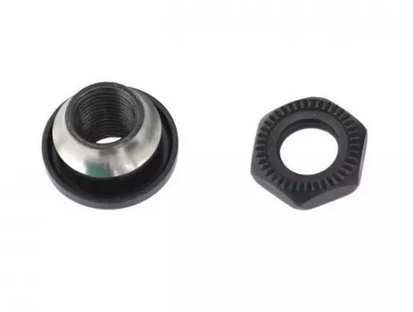 Запчасть к втулке Shimano от WH-MT15-R, левое опорное кольцо и гайка фиксации Y4FL98070
