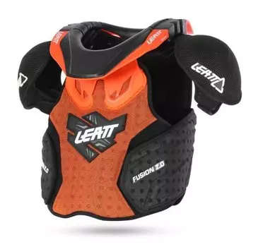 Защита панцирь+ шея подростковый Leatt Fusion Vest Junior 2.0, оранжево-черный 2017