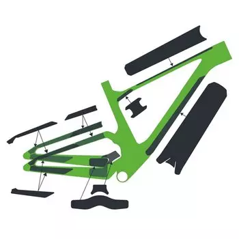 Защита рамы Syncros SPARK Carbon clear matt, набор, ES288360-0360