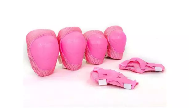 Защита TRIX, детская, комплект (наколенники, налокотники, защита запястий), розовый (Размер: S )