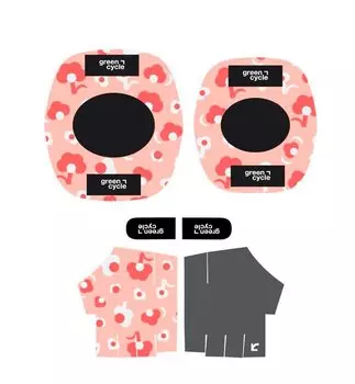 Защита велосипедная Green Cycle MIA, детская, комплект, розовый