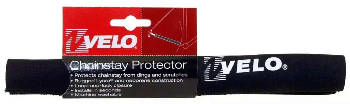 Защита велосипедного пера VELO, лайкра/неопрен, на липучке, 260х95х110 мм, черная, 5-331540