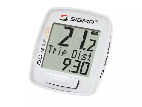 Велокомпьютер SIGMA Topline BC 8.12 ATS, 8 функций, беспроводной, белый, 08130