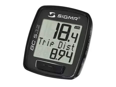 Велокомпьютер SIGMA Topline BC 5.12, 7 функций, проводной, черный, 05120