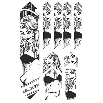 Защитные наклейки Enlee FG-10 Girl, принт ''девушка'', набор, для рамы, ПВХ, ARV000255