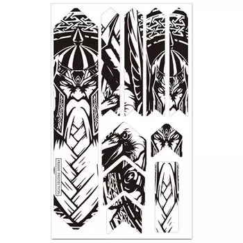 Защитные наклейки Enlee FG-10 Warrior, принт ''воин'', набор, для рамы , ПВХ, ARV000253