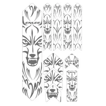 Защитные наклейки Enlee FG-10 Wolf, для рамы, набор, принт "волк", ПВХ, ARV000254
