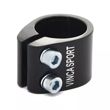 Зажим подседельного штыря Vinca, на двух болтах, диаметр - 31.80 мм, черный, VC 11-1 black