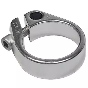 Зажим подседельный ZOOM AT-115, 28.6 мм, серебристый, AT-115