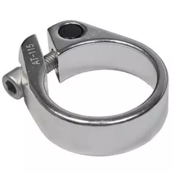 Зажим подседельный ZOOM AT-115, 28.6 мм, серебристый, AT-115