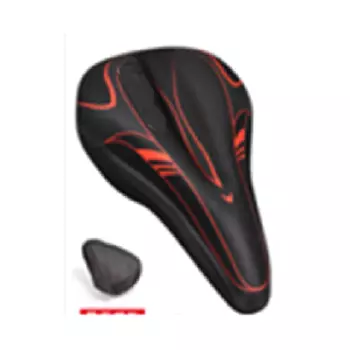 Накладка гелевая на седло Vinca sport, 270*180мм, 200гр, черно/красная, XD 05 black/red