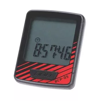 Велокомпьютер BBB DashBoard, 7 функций, проводной, черный/красный, BCP-05