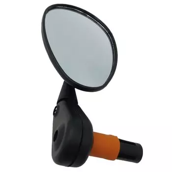 Зеркало M-Wave эллиптеское плоское овальное 3 степени свободы торцевое крепление черное, 6-647161