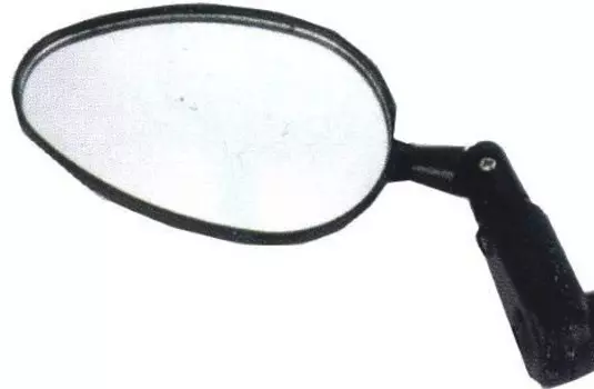 Зеркало M-Wave круглое 3" плосокое 3 степени свободы крепление к ручке руля на липучке черное, 6-647338