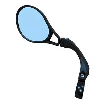 Зеркало велосипедное Hafny, с креплением в руль, антибликовое голубое стекло, HF-M901LB-FR01