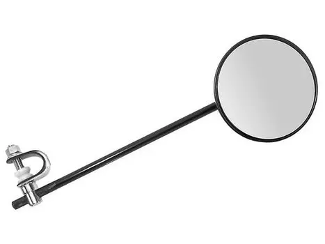 Зеркало велосипедное VENTURA “Вело-Мото”, диаметр - 105 мм, 300 x 10 мм, жесткое крепление, 271354