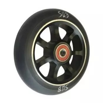 Колесо для ТРЮКОВОГО самоката, фрезер.алюм, с подш. ABEC9 110мм SUB черное, 00-180120