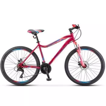 Женский велосипед STELS Miss-5000 MD V020, 26", 2021, LU089357 (Размер рамы: 18; Цвет: вишнево-розовый)