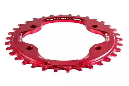 Звезда передняя A2Z NW chainring, 34T, алюминий, красный, NW-34T-96-3
