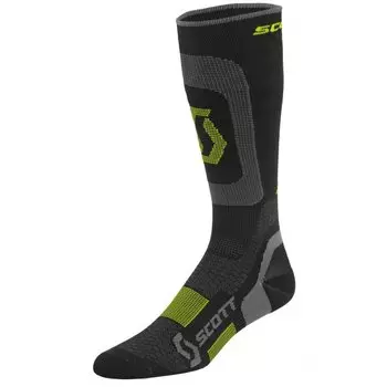 Велоноски SCOTT Compression, black/neon yellow (черный/желтый неон), 2019, 251431-4755