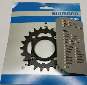 Звезда передняя SHIMANO, для FC-M4000/M3000, 22T-AN, черный, Y1PL98030