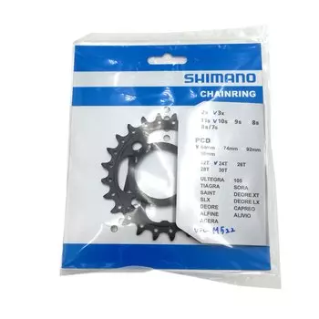 Звезда передняя SHIMANO для FC-M522, 24T-AE, черный, Y1N098010