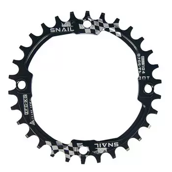 Звезда передняя Snail, 30T, 1/2''х3/32''х11/128'' BCD 104, алюминий, Narrow Wide, чёрная, ARV000508