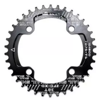 Звезда передняя Snail, 32T, 1/2"х3/32"х11/128" BCD 104, алюминий, Narrow Wide, чёрная, ARV000202