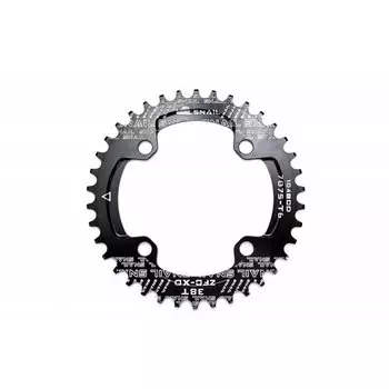 Звезда передняя Snail, 38T, 1/2''х3/32''х11/128'' BCD 104, алюминий, Narrow Wide, черный, ARV000205