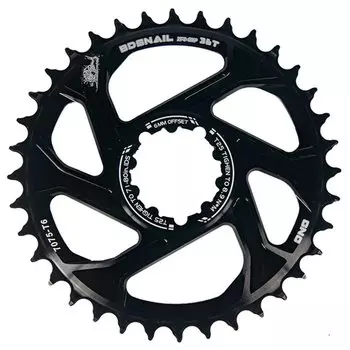 Звезда передняя Snail GXP, 36T, offset-6mm, алюминий, Narrow Wide, черная, ARV000511