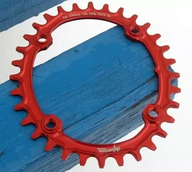 Звезда передняя велосипедная Neutrino 104bcd, 10/11/12 скоростей, круг, 32t, красный, NC10410R32RD