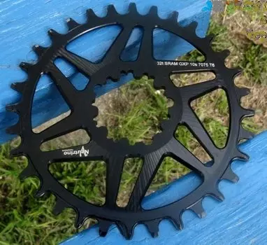 Звезда передняя велосипедная Neutrino Sram DM, смещение 6 мм, круг, 38t, черный,NCSRAM6R38BK