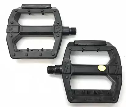 Велопедали Heng Feng MTB/BMX, пластиковые, для 20”-28”, ось 9/16", 108х103мм, черные, пара, HF-883