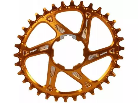 Звезда велосипедная HOPE, для системы с прямым монтажом, овал 12%, 34Т, узкий/широкий, оранжевый, RR34BHCSPOVC