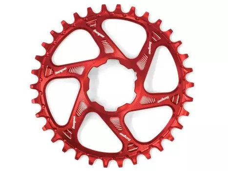 Звезда велосипедная HOPE, для системы с прямым монтажом, 28 Т, профиль узкий/широкий, офсет 3 мм, красный, RR28BHCSPR