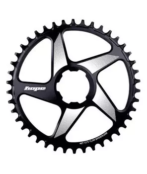 Звезда велосипедная HOPE Spiderless RX Chainring, для системы с прямым монтажом, 40Т, узкий/широкий, черный, RR40RXSPN