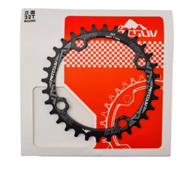 Звезда велосипедная Motsuv NARROW/WIDE, 104BCD, 32T, AL7075, черный, ZTB21025