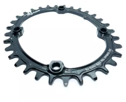 Звезда велосипедная Neutrino, 104bcd, 10/11/12 скоростей, круг, 38t, черный, NC10410R38BK