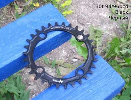 Звезда велосипедная Neutrino, 94/96bcd, круг, 30t, черный, NC96R30BK