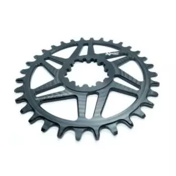 Звезда велосипедная Neutrino Sram DM, смещение 0 мм, круг, 34t, красный, NCSRAM0R34RD