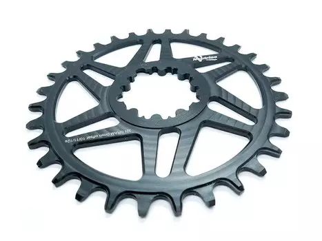 Звезда велосипедная Neutrino Sram DM, смещение 0 мм, круг, 34t, красный, NCSRAM0R34RD