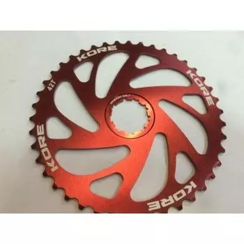 Звезда задняя Kore Rear Sprocket, 42T, 10 скоростей, красная, Shimano совместимая, KCRR0142RAT