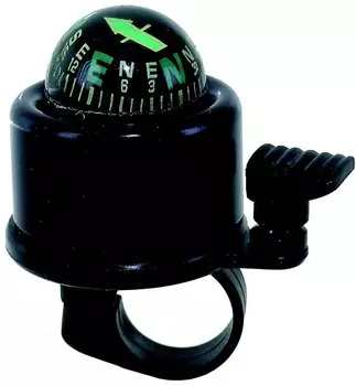 Звонок 5-420084 алюминий/пластик с компасом 360` черный