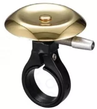 Звонок латунь мини D=41мм, сильный звук, "Space Design", пластик. крепление, золотистый, 6-635862