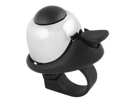 Звонок M-WAVE алюм./пластик мини D=36мм громкий и долгий звук белый 5-420142