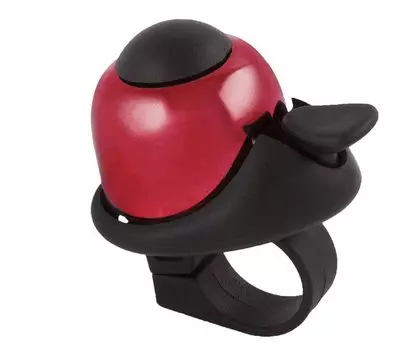 Звонок M-WAVE алюм./пластик мини D=36мм громкий и долгий звук красный 5-420143