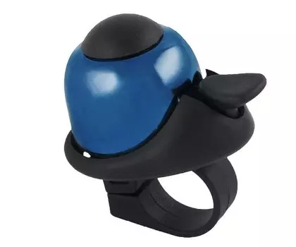 Звонок M-WAVE алюм./пластик мини D=36мм громкий и долгий звук синий 5-420144