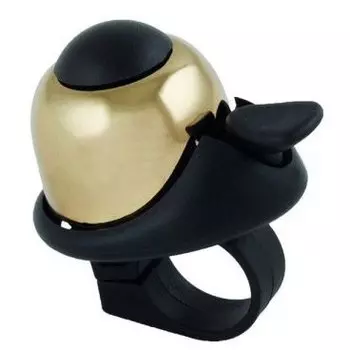 Звонок M-WAVE алюм./пластик мини D=36мм громкий и долгий звук золотистый, 5-420067