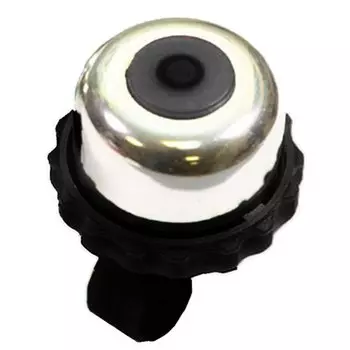 Звонок TRIX, механический "шестерёнка", 48мм, алюминий/пластик, серебристо-черный, BL-TX-5-31-SLBK